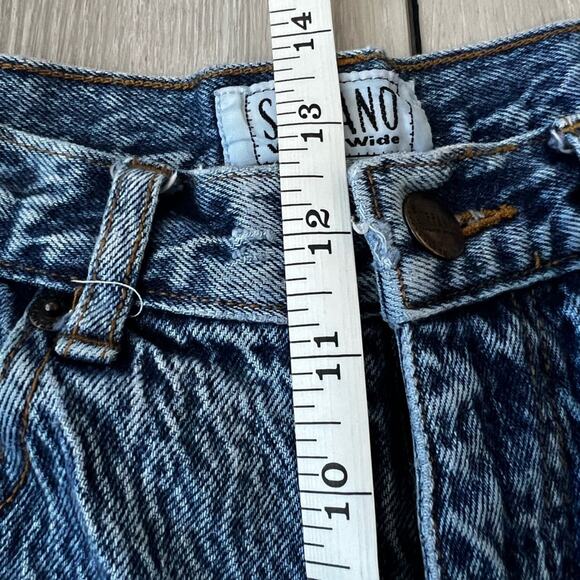 Vtg 80s Stefano acid wash jeans 12 High Rise Straight Leg Mom jean Tapered - Picture 8 of 11
